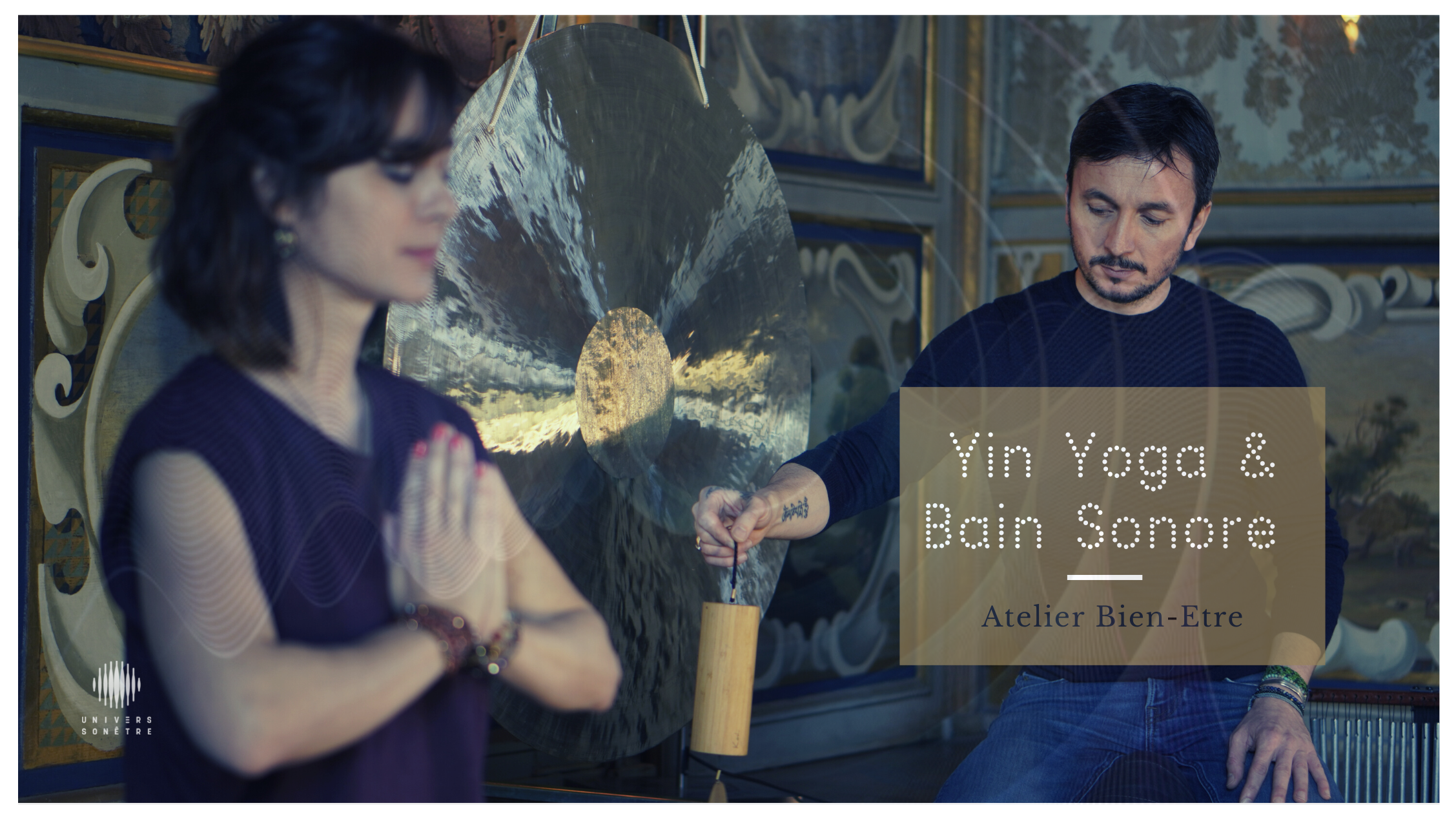 atelier yin yoga & bain sonore Nantes/rezé Manuel mahe sonotherapeute & Sandrine Landriau